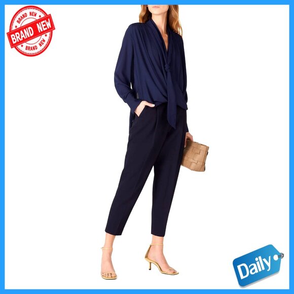 Girls Long Sleeve Wrap Blouse with Tie Neckline 100% Polyester